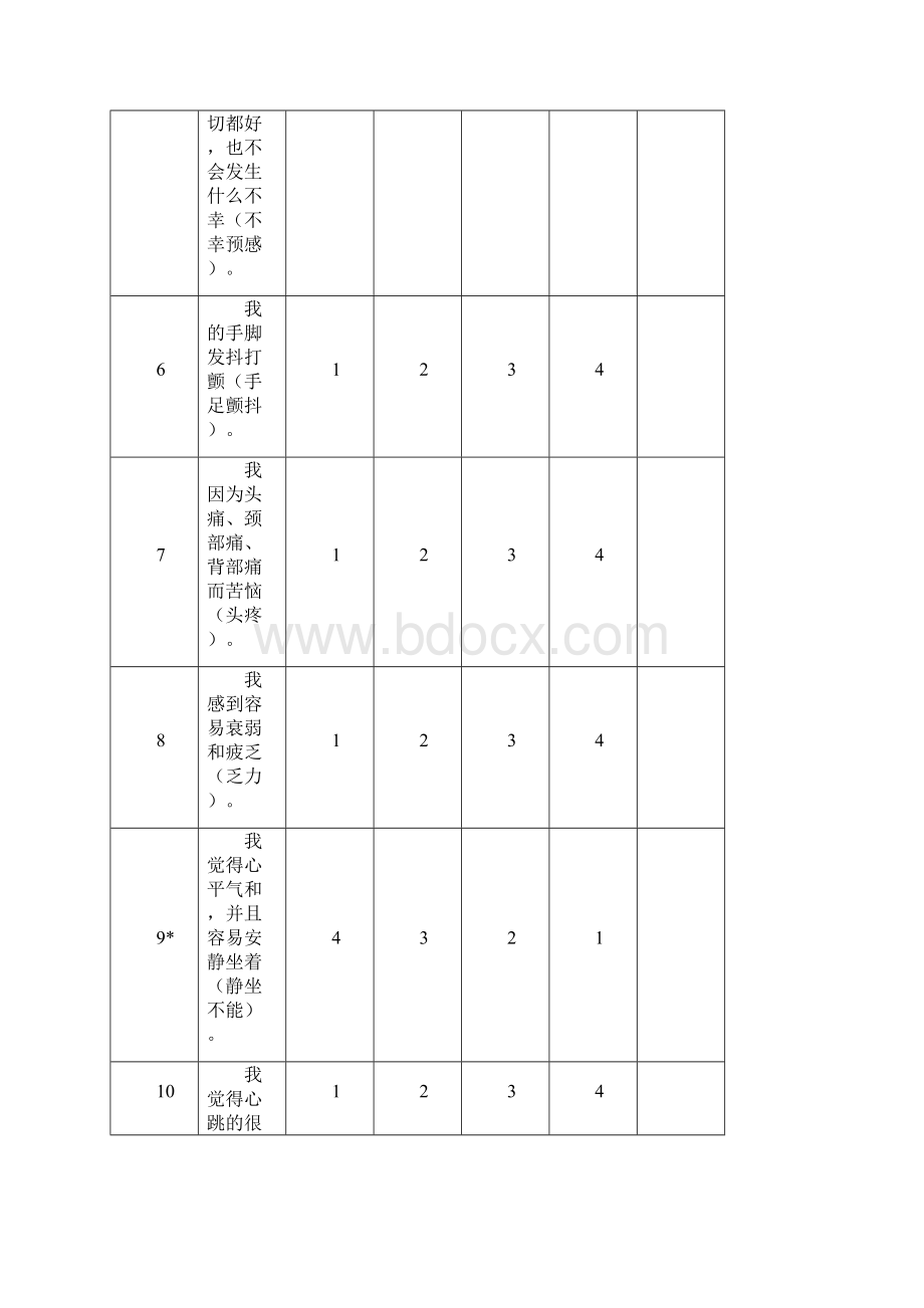 养老机构老年人焦虑SAS抑郁SDS症状自评量表SCL90.docx_第2页