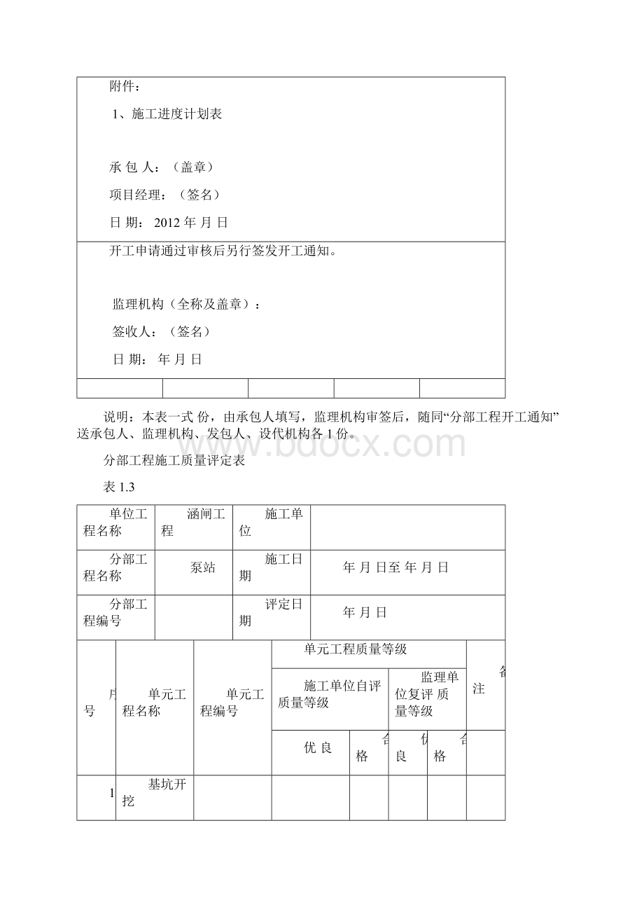 泵站施工表格文档文档格式.docx_第2页