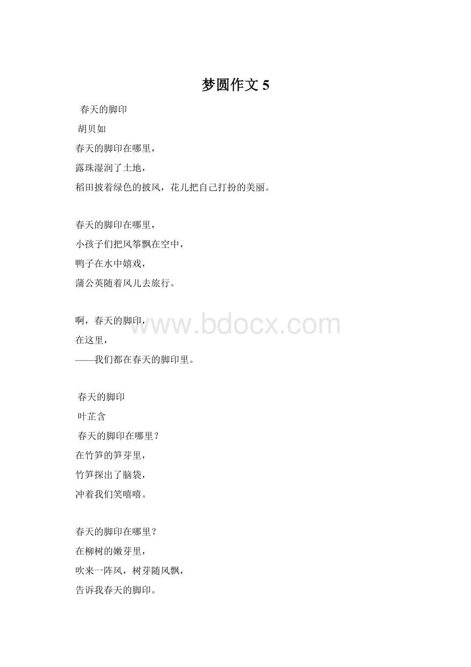 梦圆作文5.docx_第1页