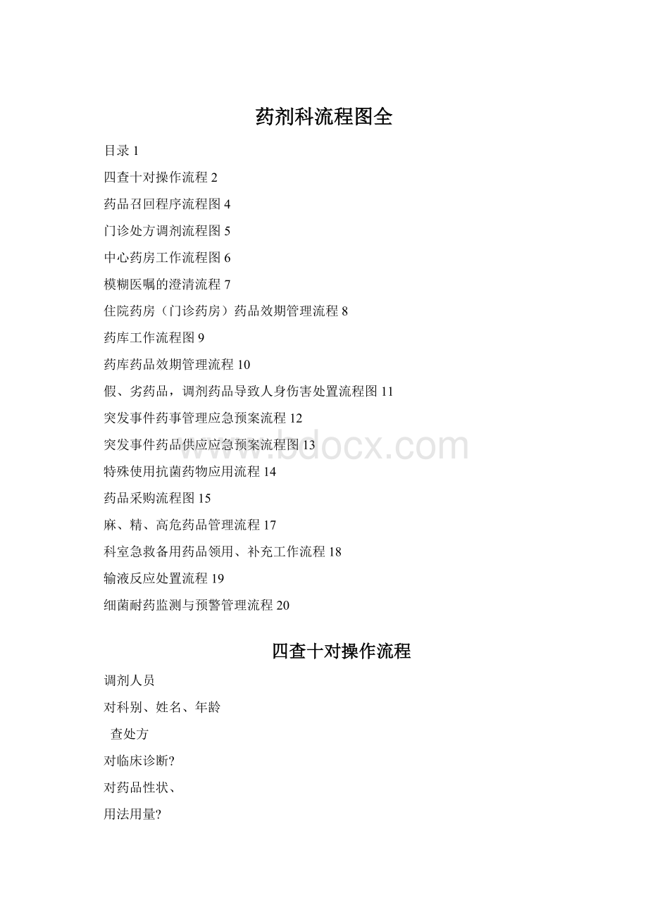 药剂科流程图全Word文档格式.docx_第1页