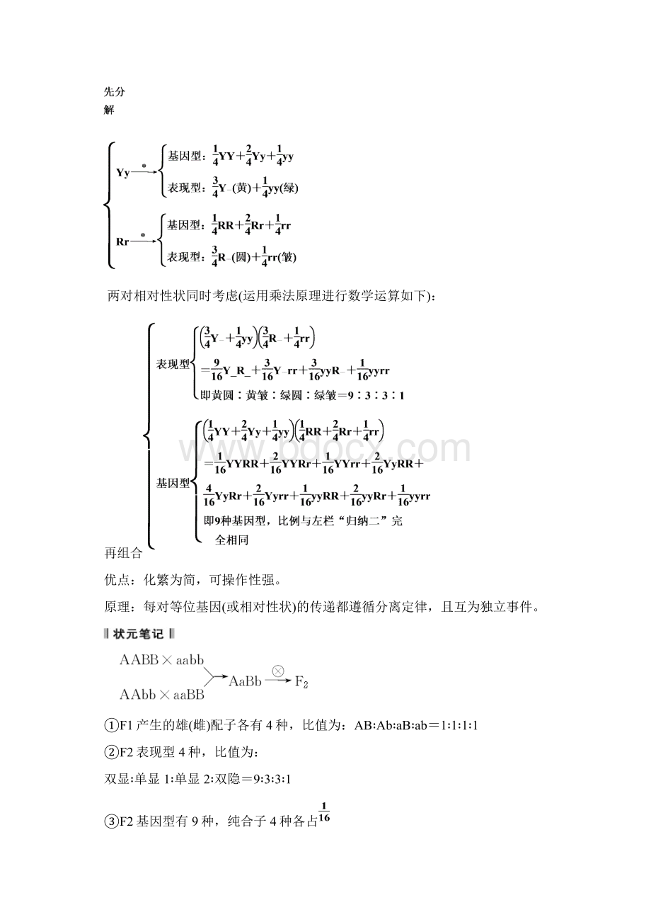 基因自由组合定律Word格式.docx_第3页