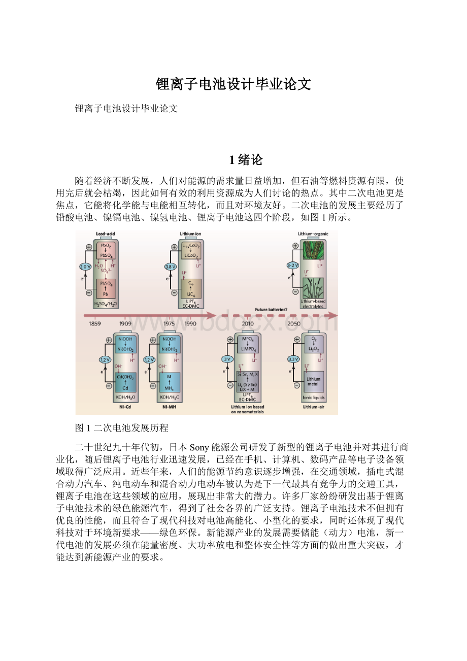 锂离子电池设计毕业论文.docx_第1页
