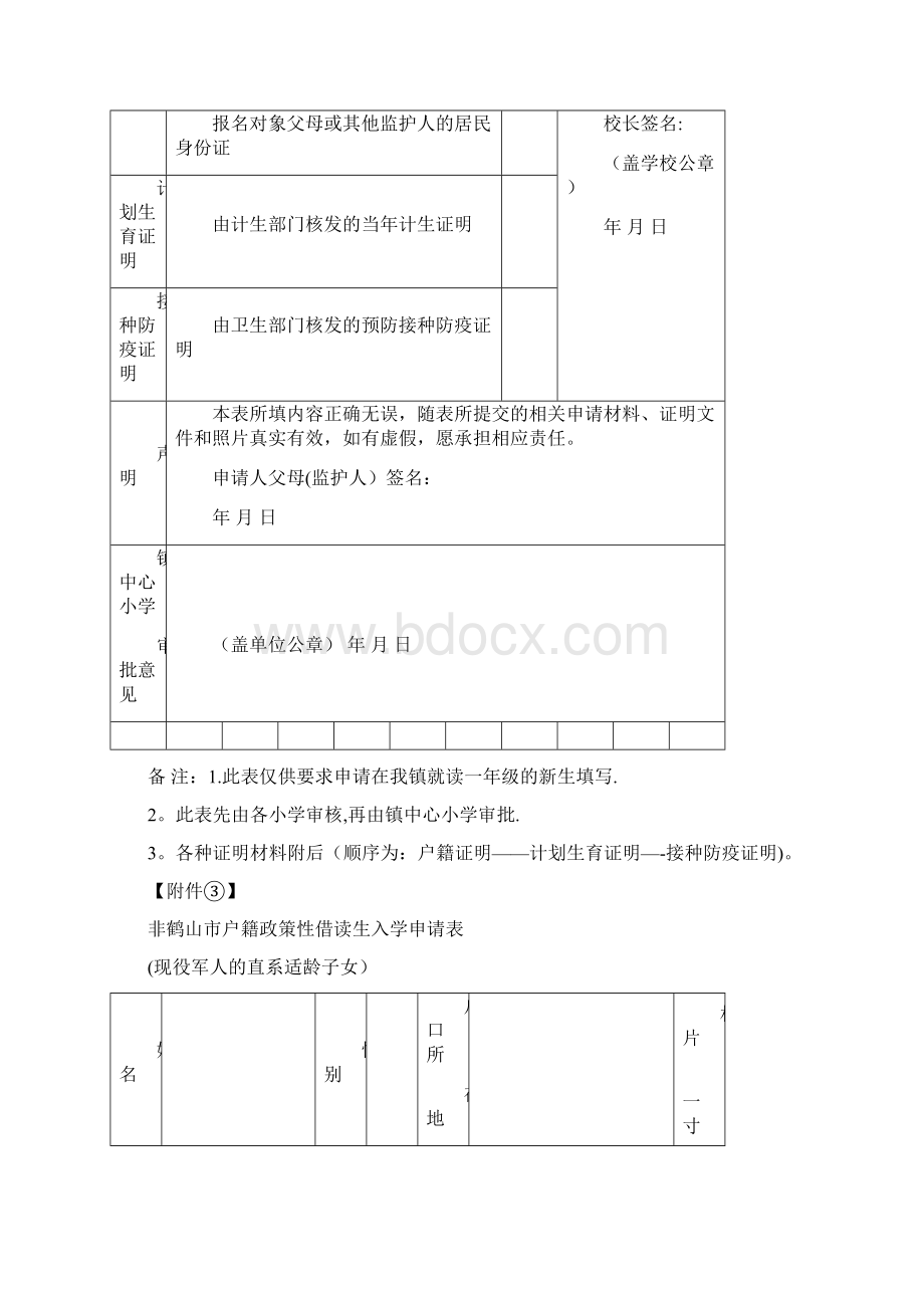 适龄儿童入学申请表Word文件下载.docx_第2页