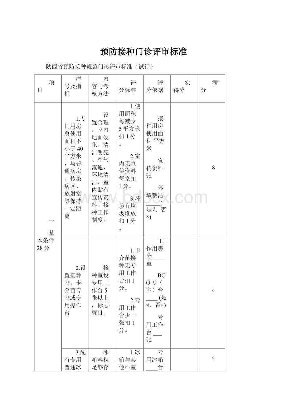 预防接种门诊评审标准.docx_第1页