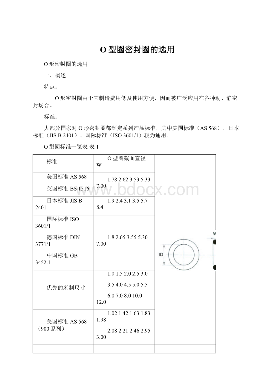 O型圈密封圈的选用Word格式.docx_第1页