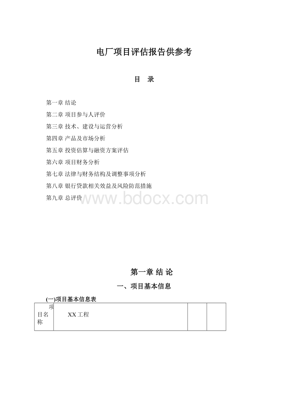 电厂项目评估报告供参考Word文件下载.docx