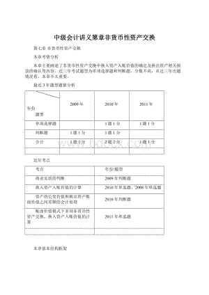 中级会计讲义第章非货币性资产交换.docx