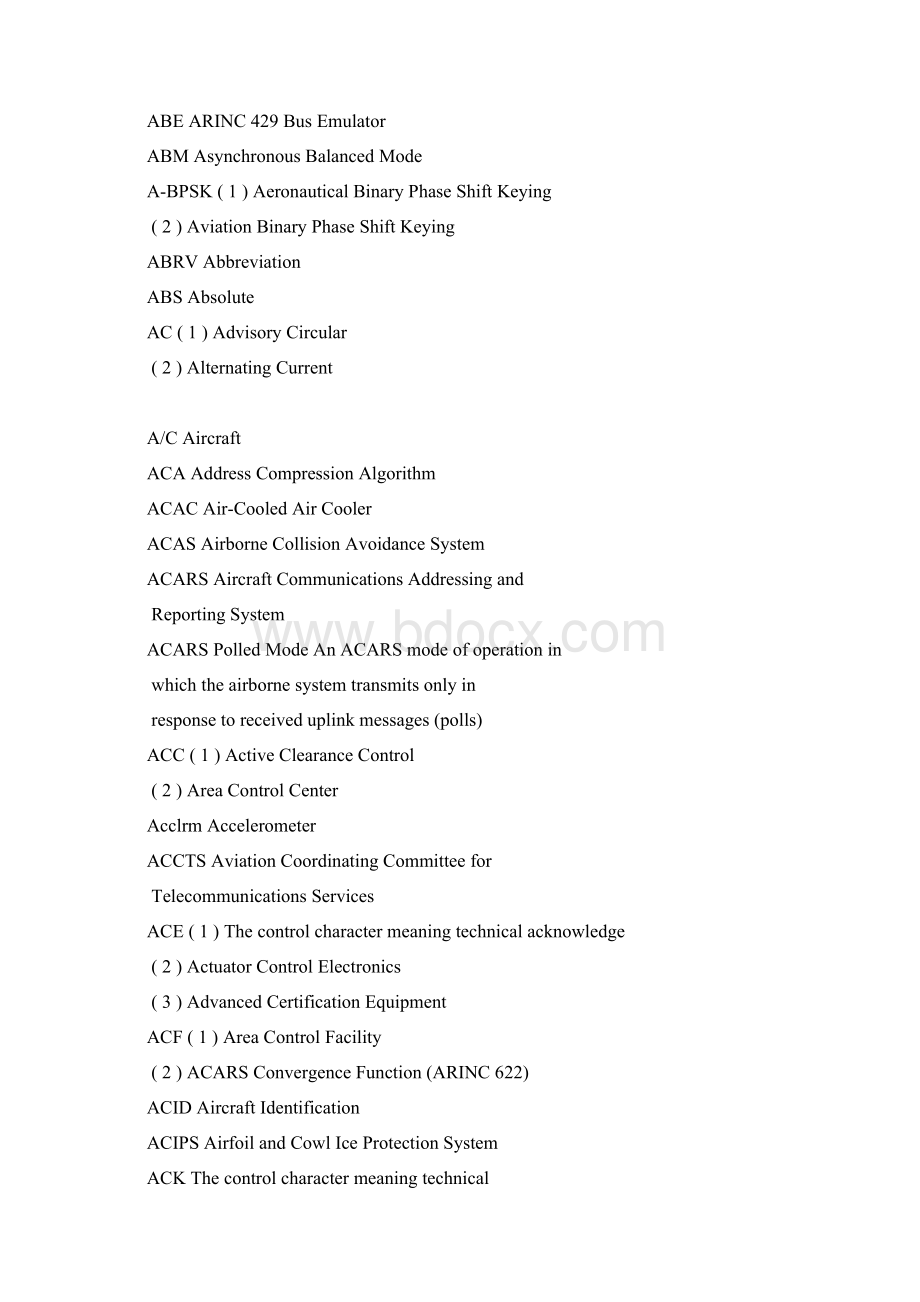 PEC电子英语证书考试航空电子词汇文档格式.docx_第2页