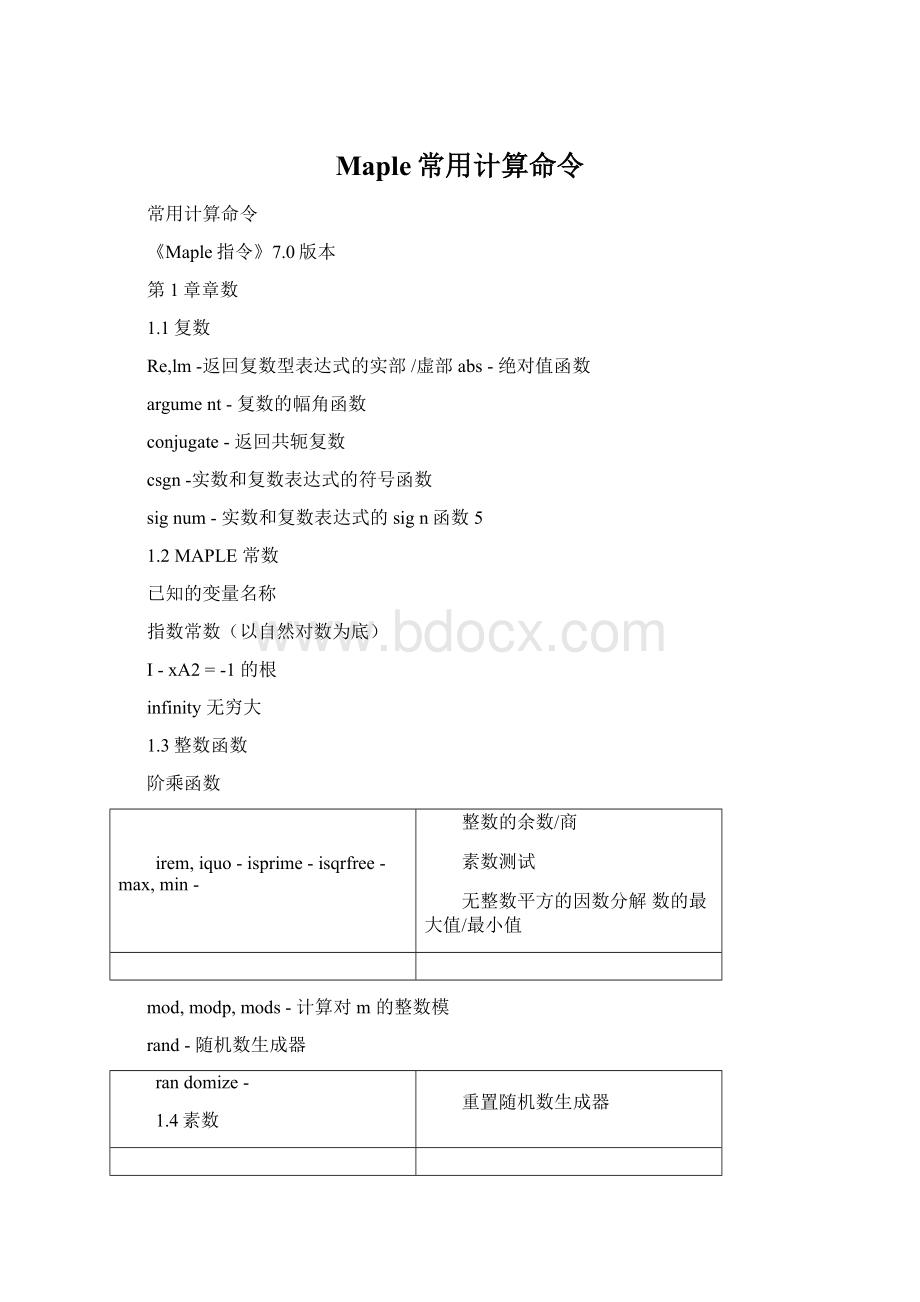 Maple常用计算命令.docx_第1页