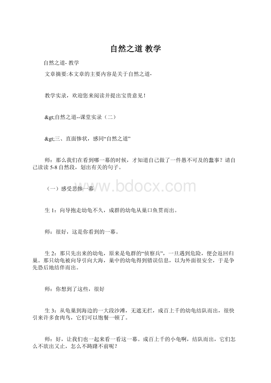 自然之道 教学Word格式文档下载.docx_第1页