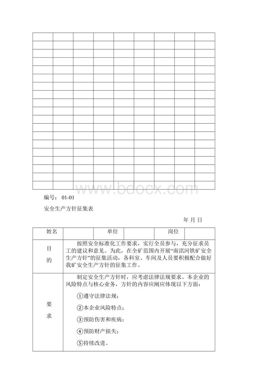 露天矿山安全标准化记录表格Word文档格式.docx_第2页