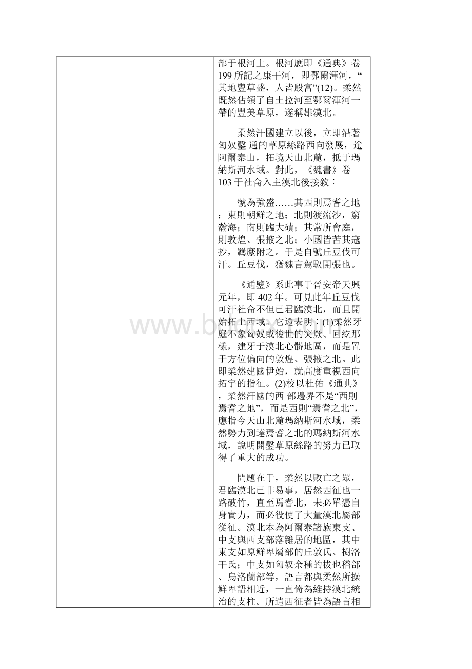 柔然汗国的兴亡兼论丁零铁勒系族群的西迁与崛起文档格式.docx_第3页