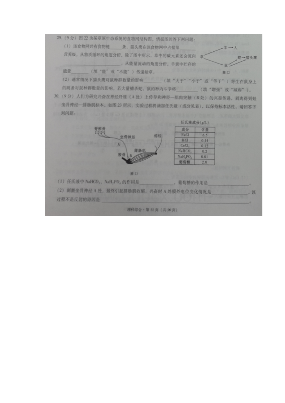 重庆市第八中学届高三适应性月考五理综生物试题Word格式文档下载.docx_第3页