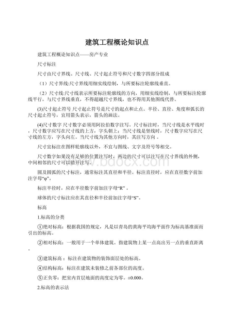 建筑工程概论知识点文档格式.docx