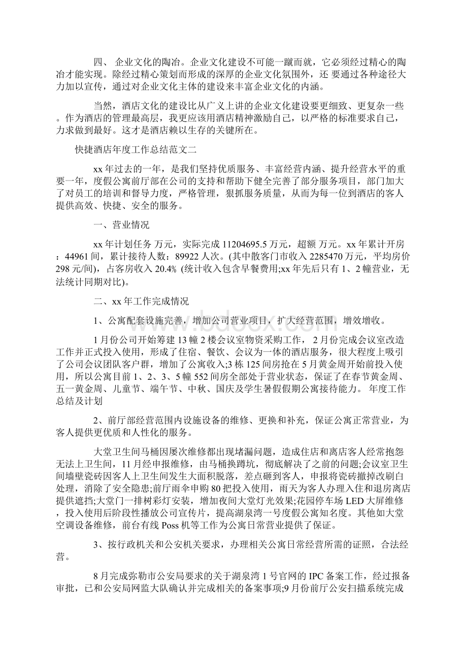 工作总结 快捷酒店年度工作总结范文.docx_第2页