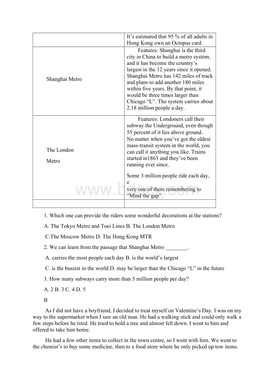 精选河南省兰考县学年高一英语上学期期末考试试题Word下载.docx_第2页