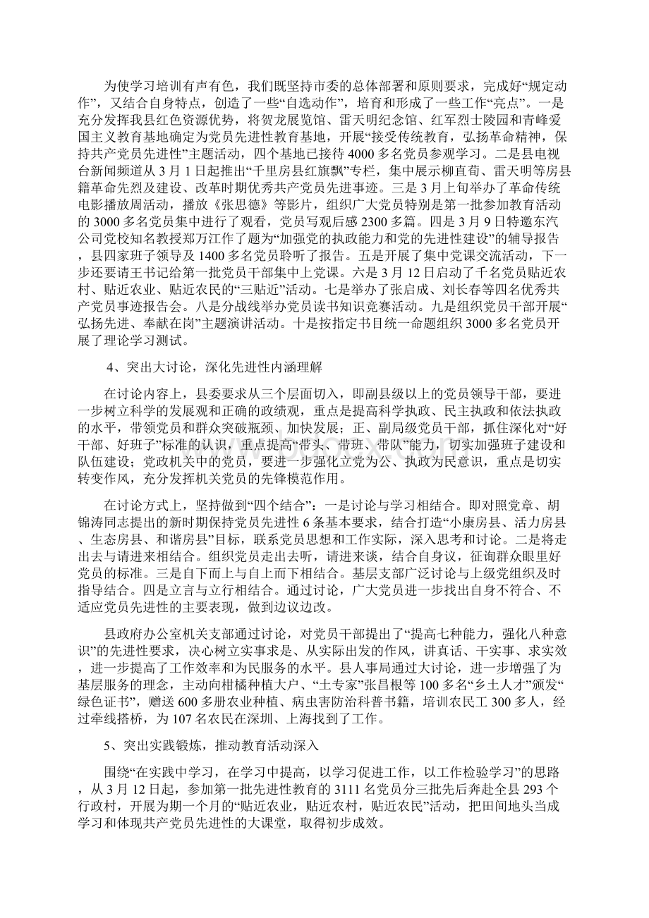 县第一批保持共产党员先进性教育活动第一阶段工作情况汇报.docx_第3页