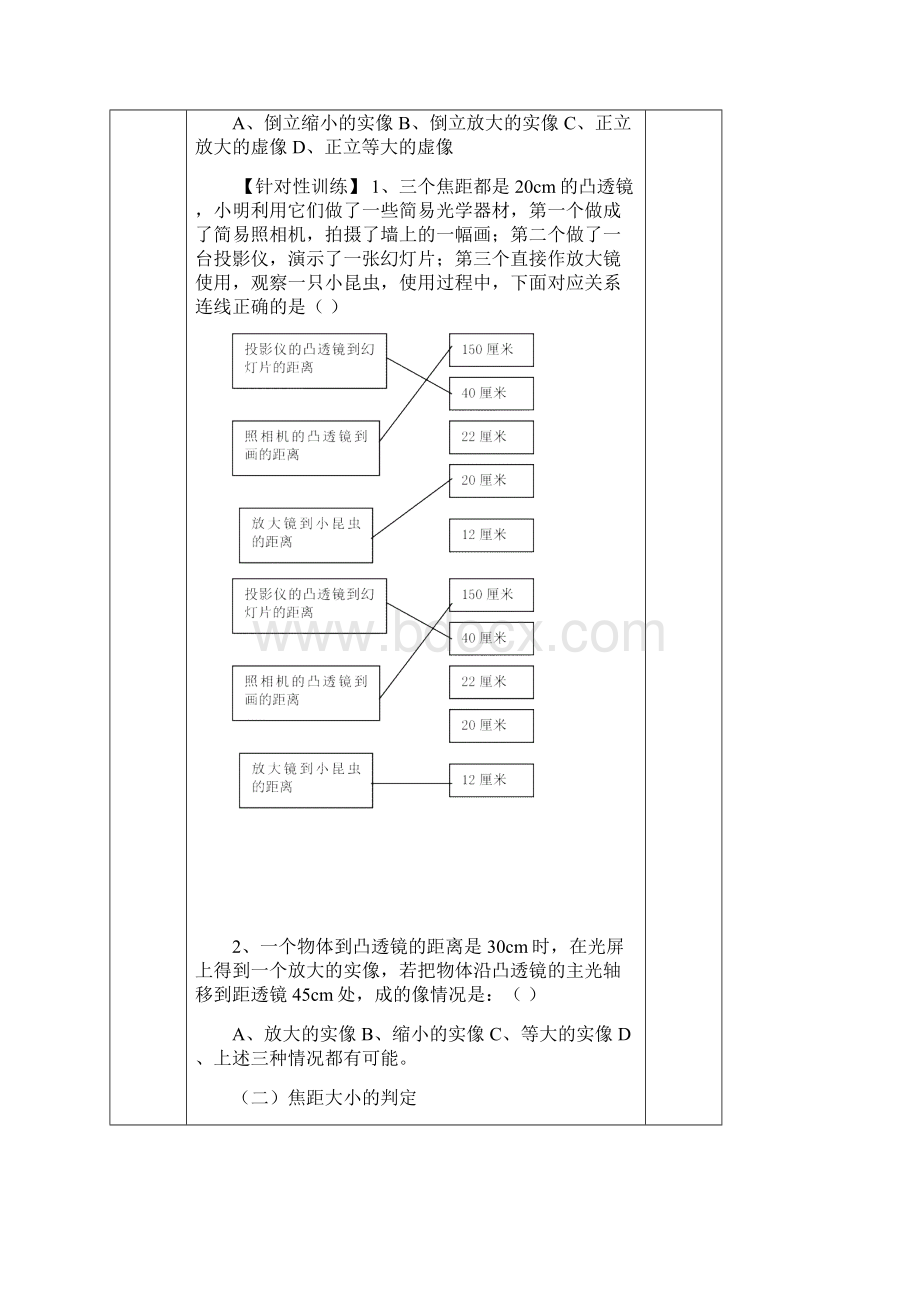 中考复习《凸透镜成像》专题教学案.docx_第3页