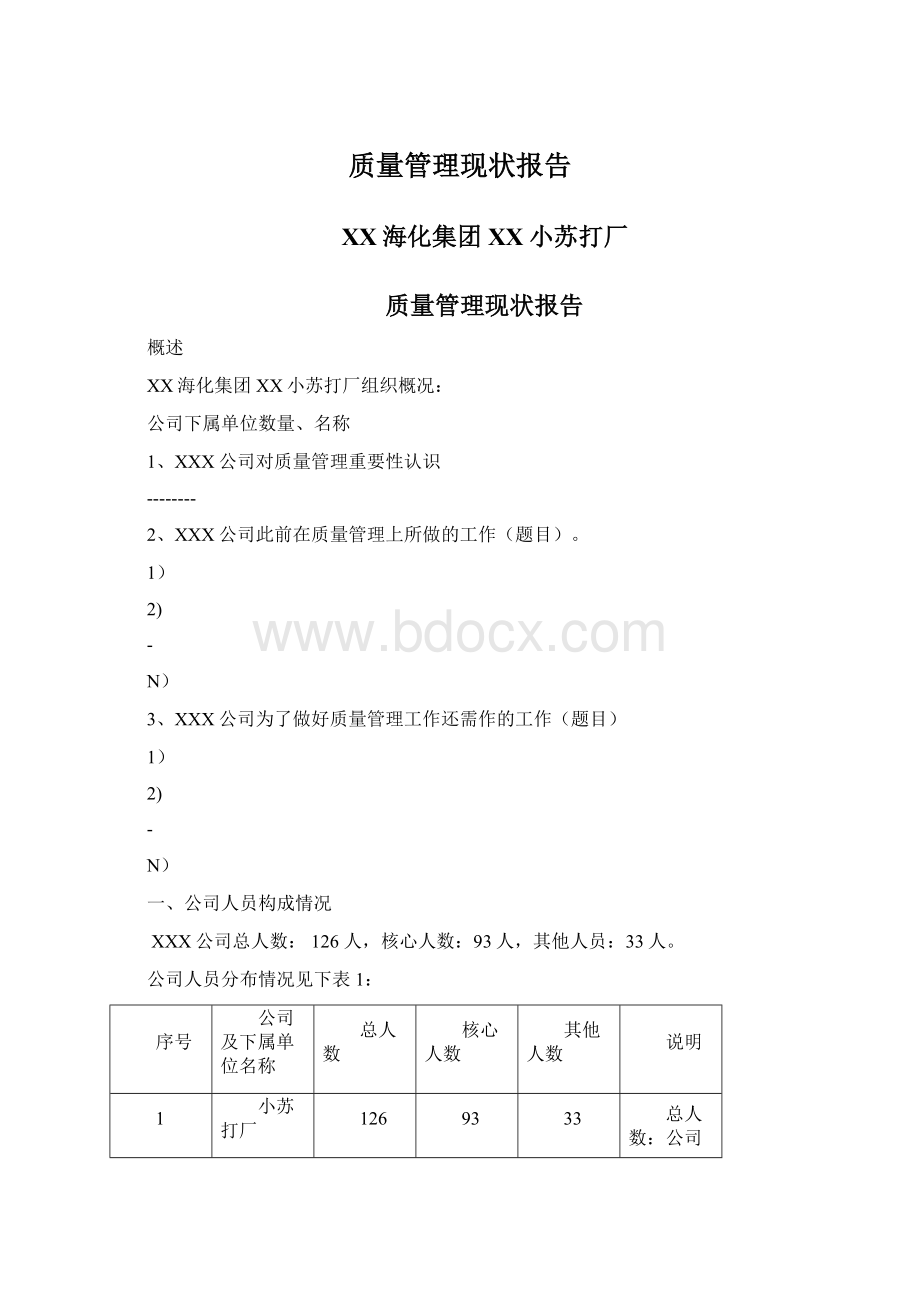 质量管理现状报告.docx_第1页