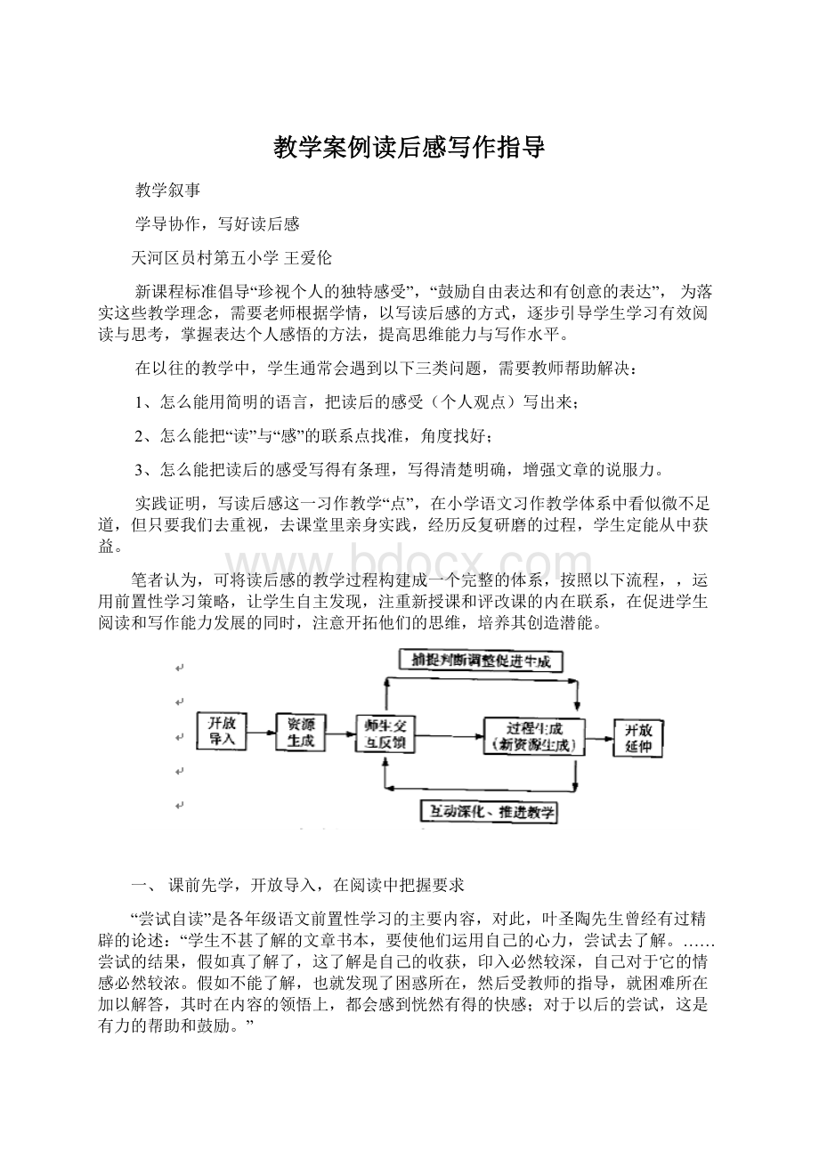 教学案例读后感写作指导文档格式.docx