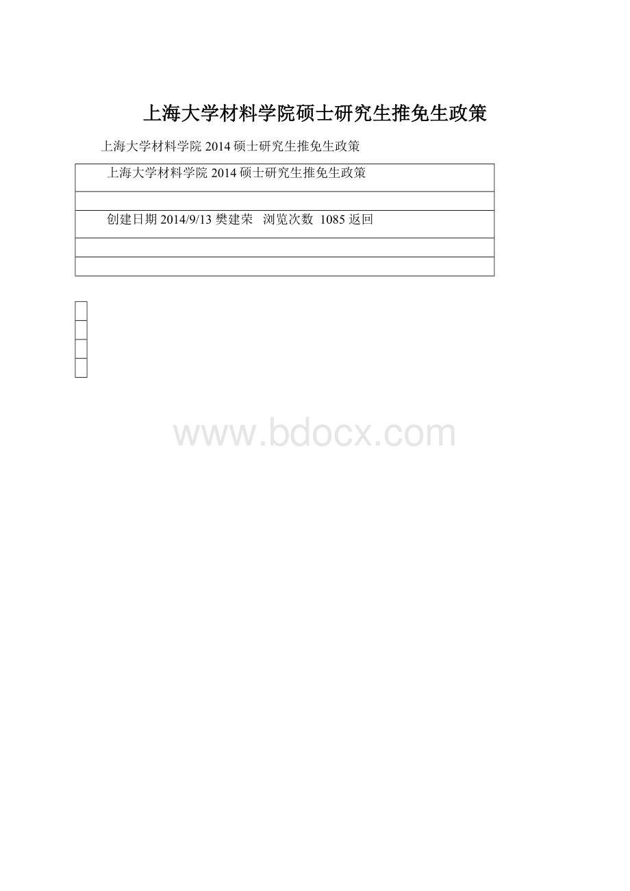 上海大学材料学院硕士研究生推免生政策.docx_第1页