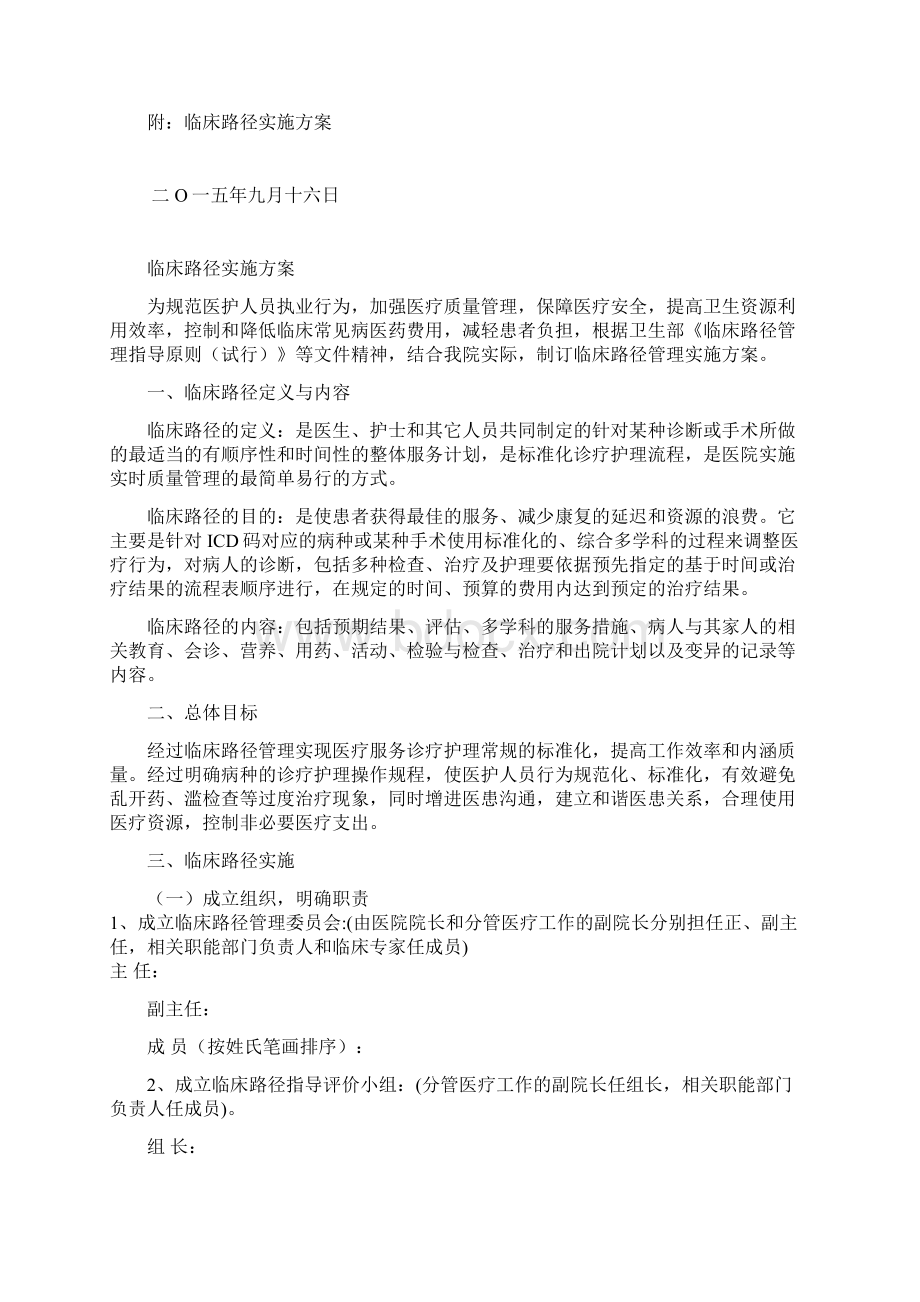 临床路径管理制度及实施方案.docx_第2页