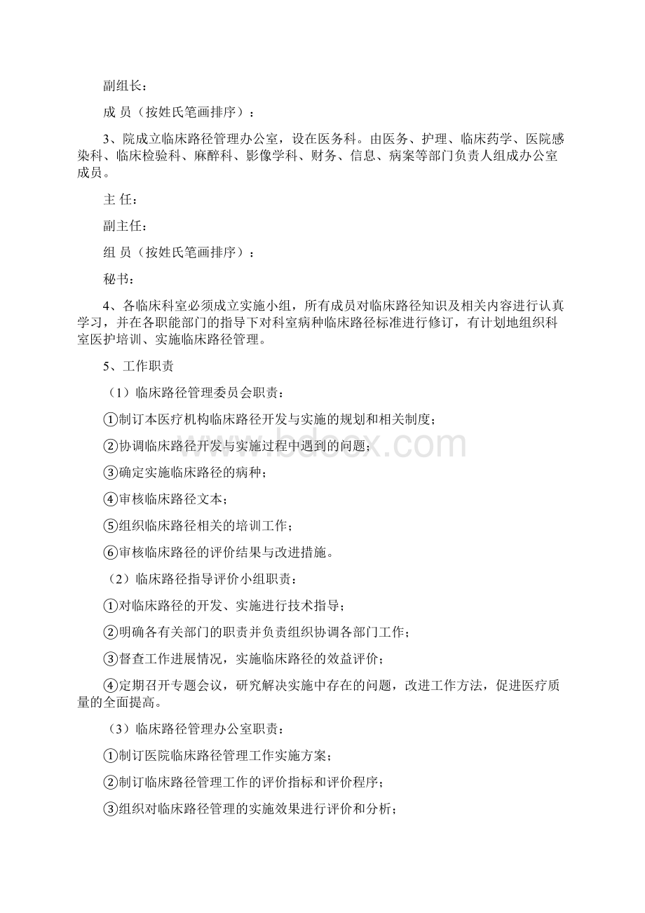 临床路径管理制度及实施方案.docx_第3页