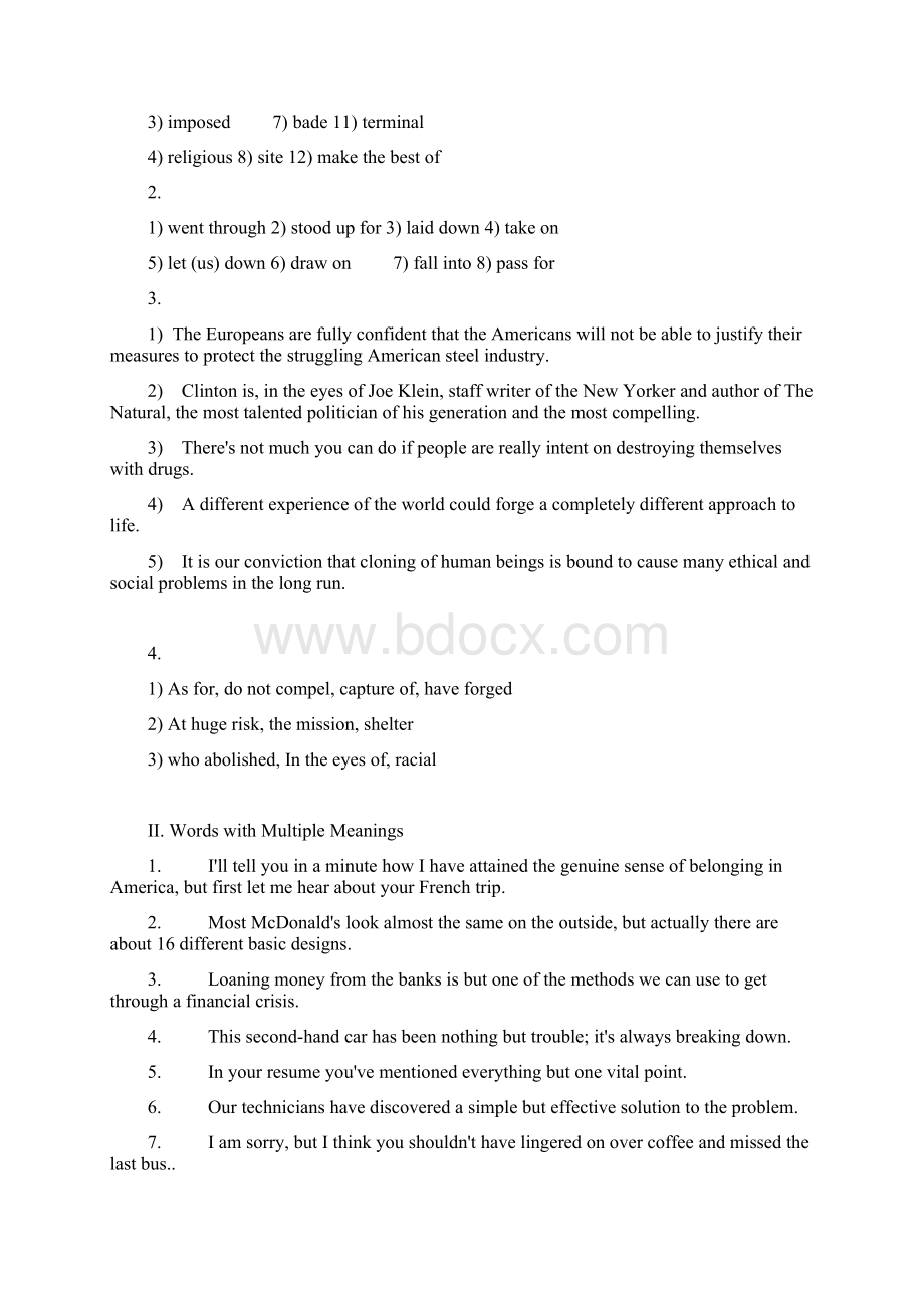 全新版大学英语综合教程第二版第三册课后练习答案.docx_第3页