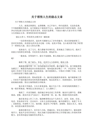 关于领悟人生的励志文章Word文件下载.docx