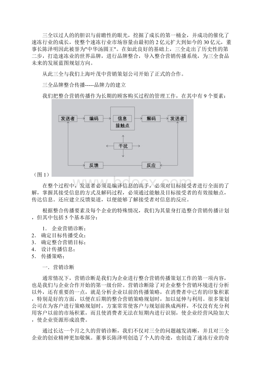 市场广告及市场营销经典案例三全悄然提速Word文档下载推荐.docx_第2页