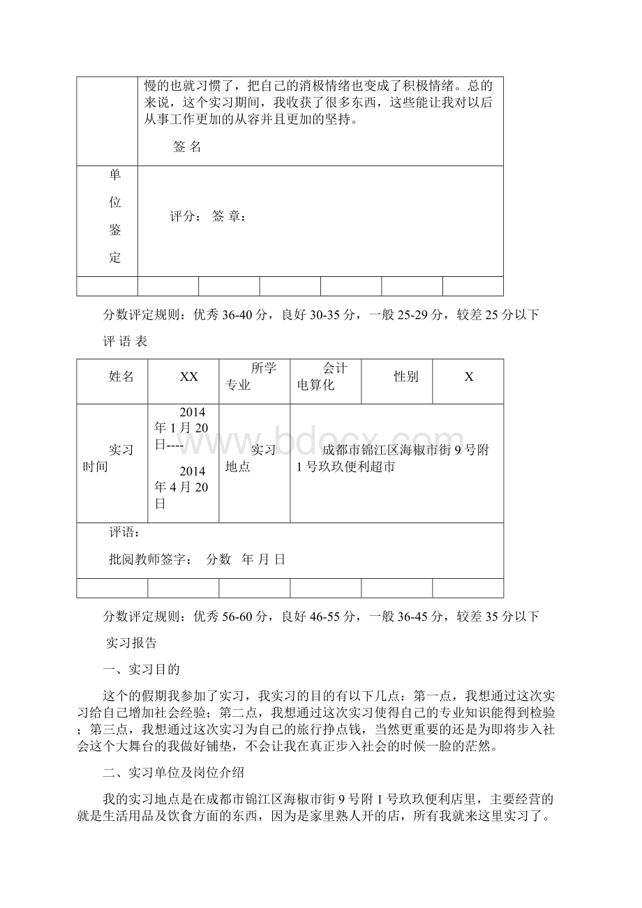 便利店实习生实习报告及心得体会Word文档格式.docx_第2页