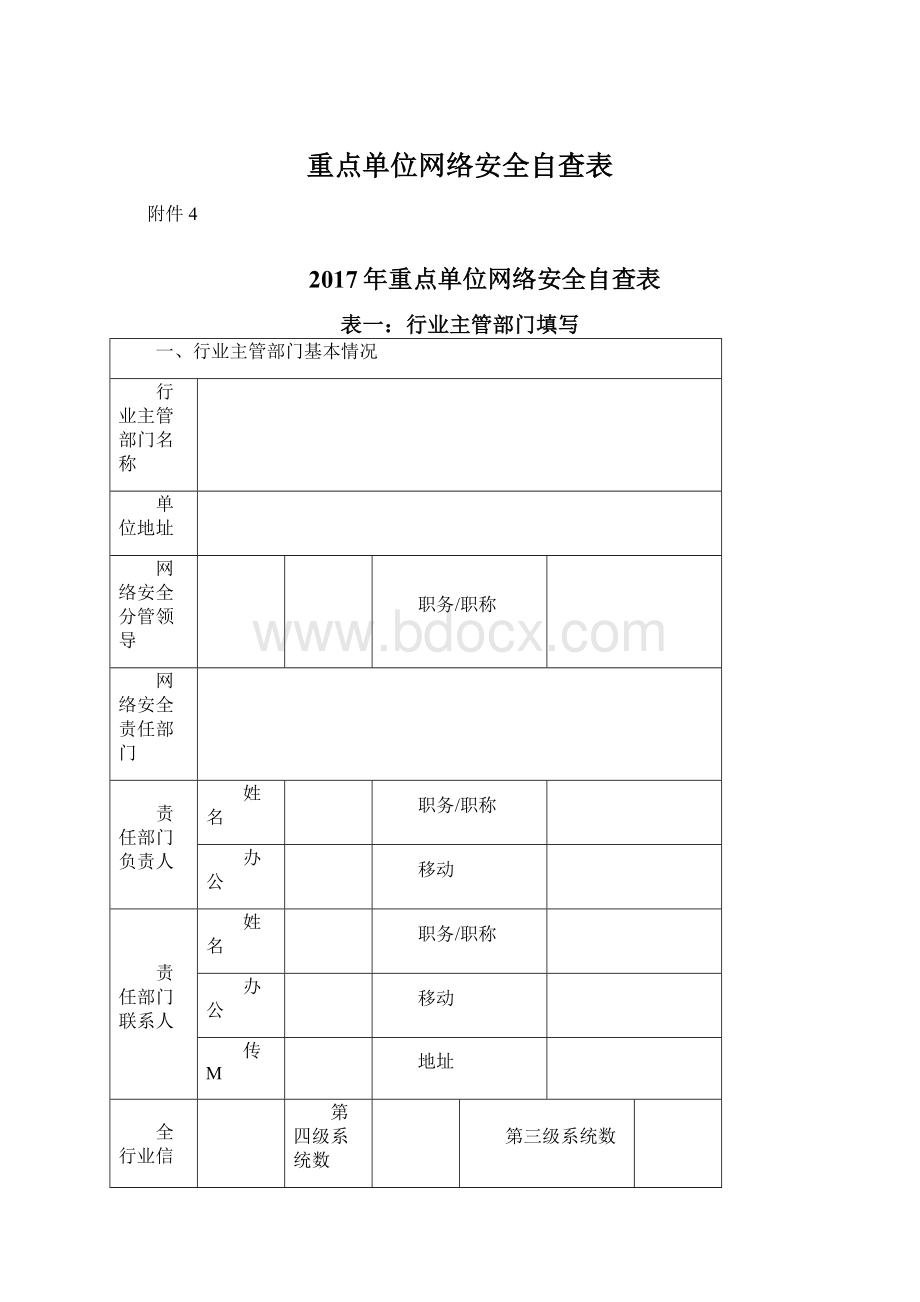 重点单位网络安全自查表.docx_第1页