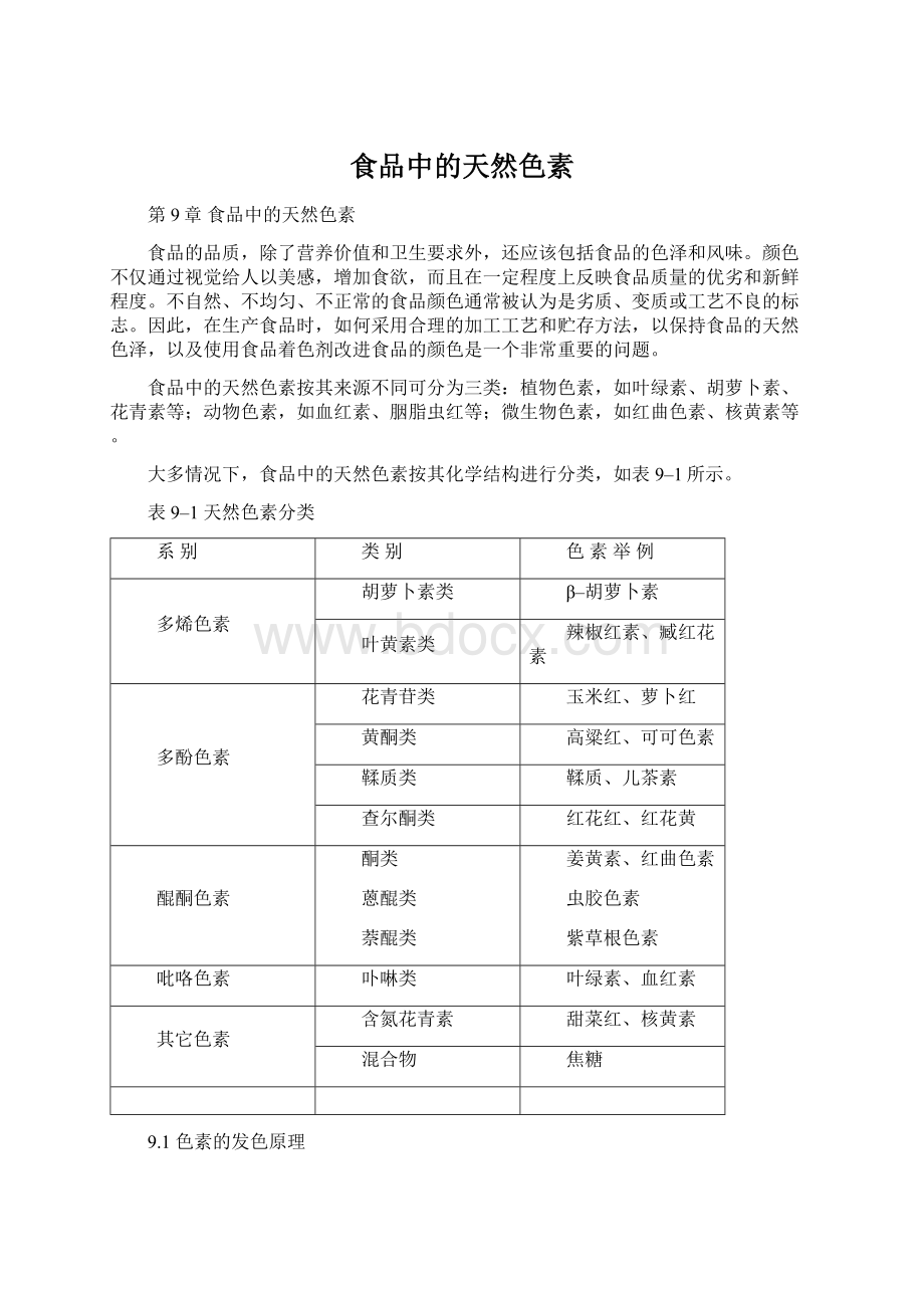 食品中的天然色素Word格式.docx_第1页