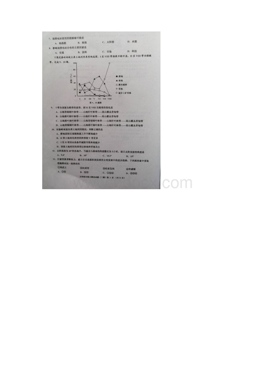 届高三第二次模拟考试 文综试题扫描版.docx_第3页