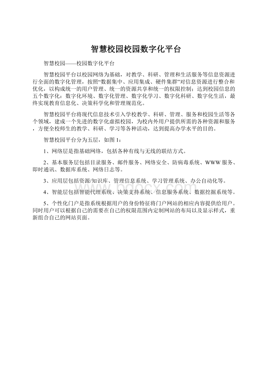 智慧校园校园数字化平台Word文档下载推荐.docx