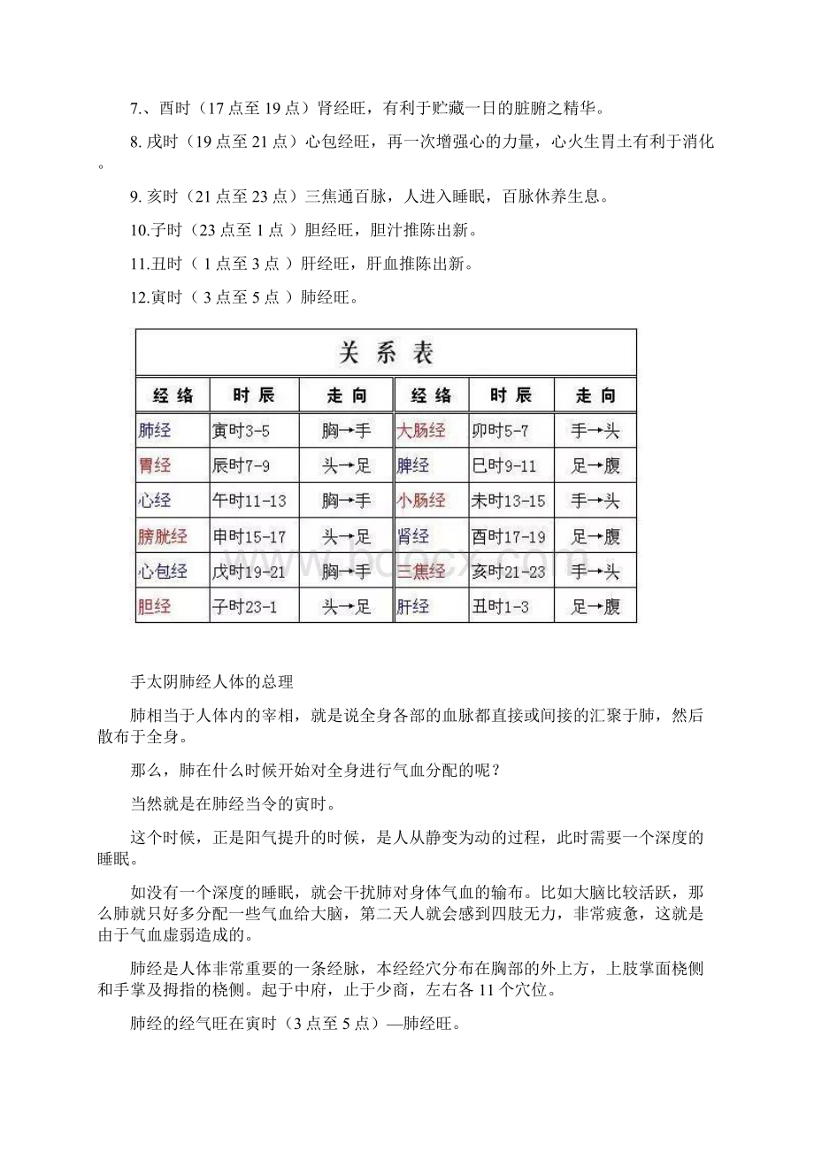 十二经络的走向分布及作用和经络养生电子版本Word文档下载推荐.docx_第2页