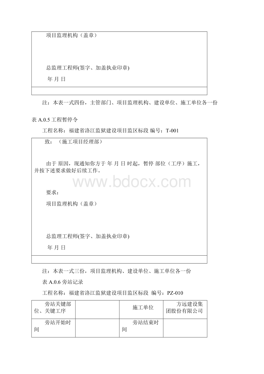 建设工程监理规范表格23784Word文档下载推荐.docx_第3页