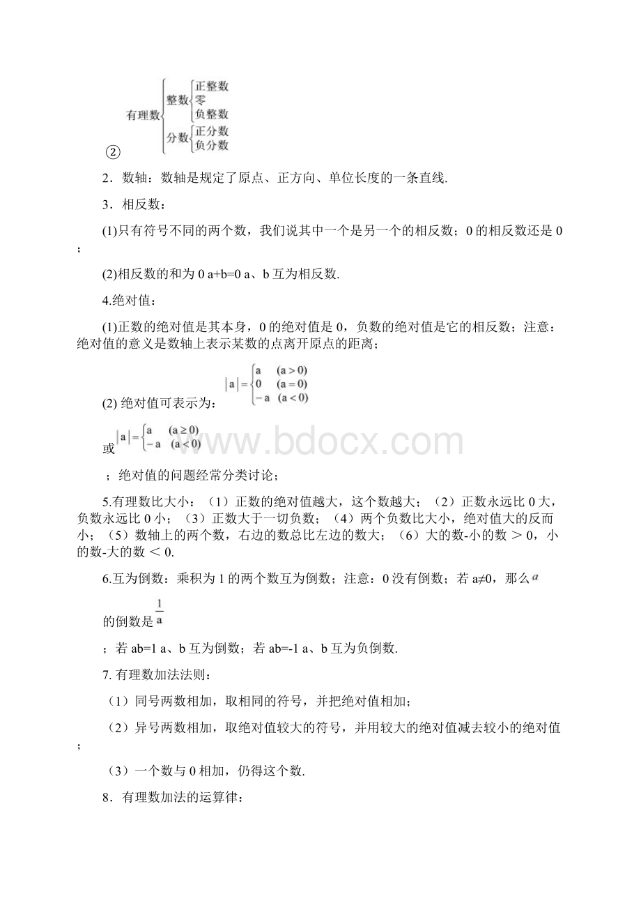 人教版初中数学知识点总结全面整理超全Word格式文档下载.docx_第2页