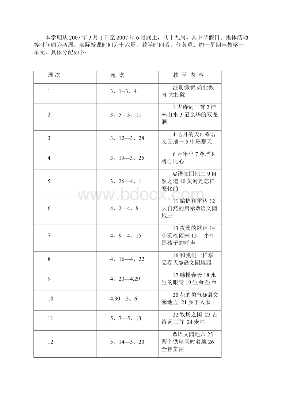 小学语文四年级下学期教学计划Word格式文档下载.docx_第3页