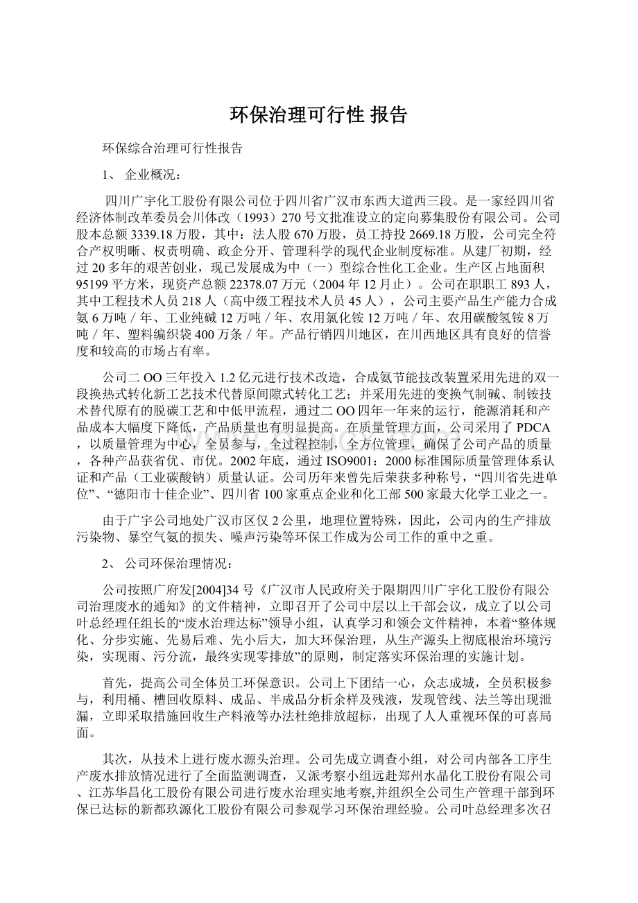 环保治理可行性报告.docx