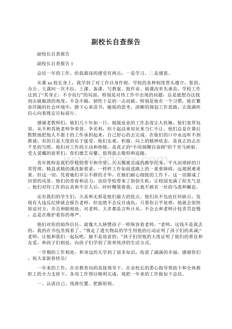 副校长自查报告.docx_第1页