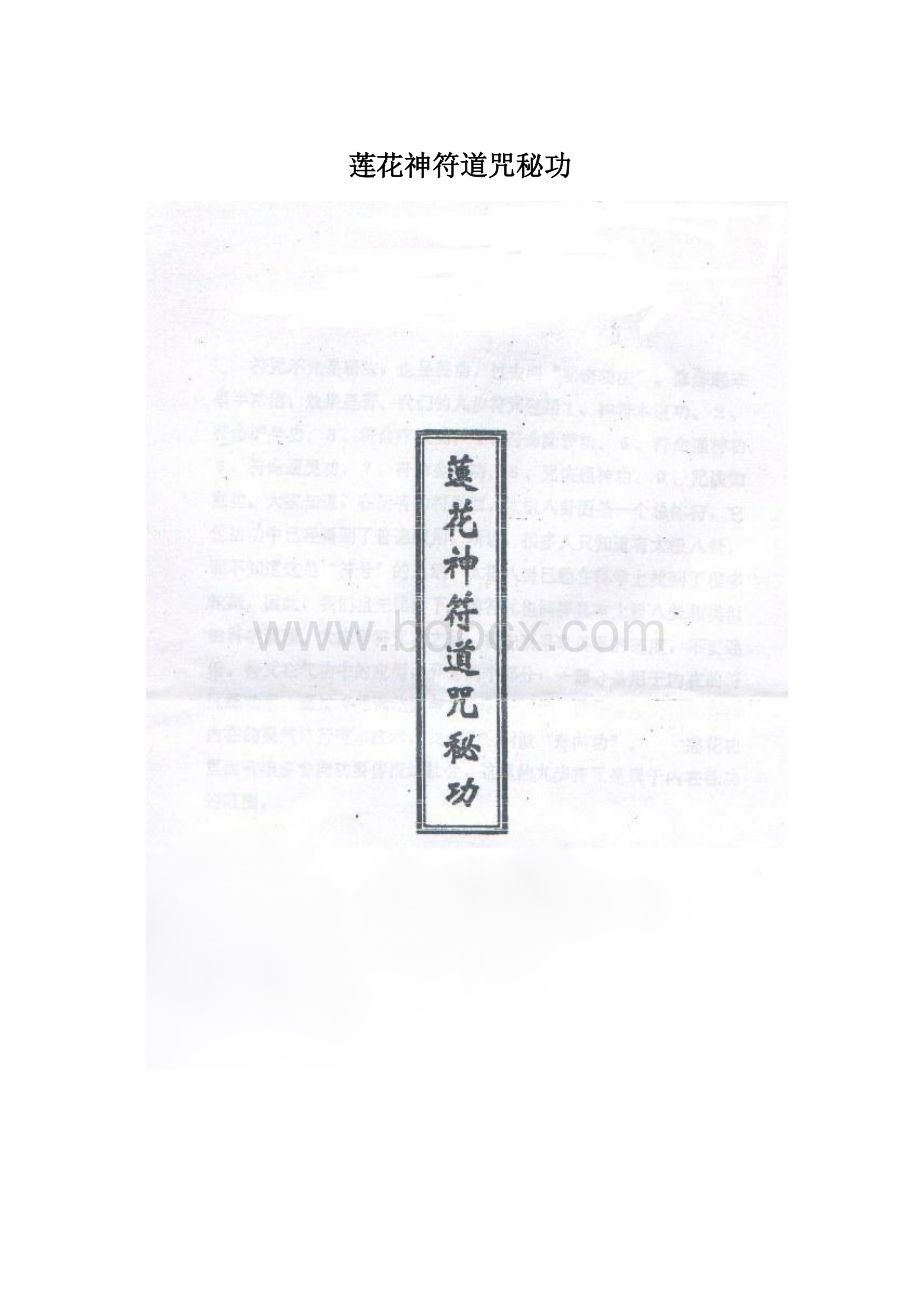 莲花神符道咒秘功Word文档格式.docx