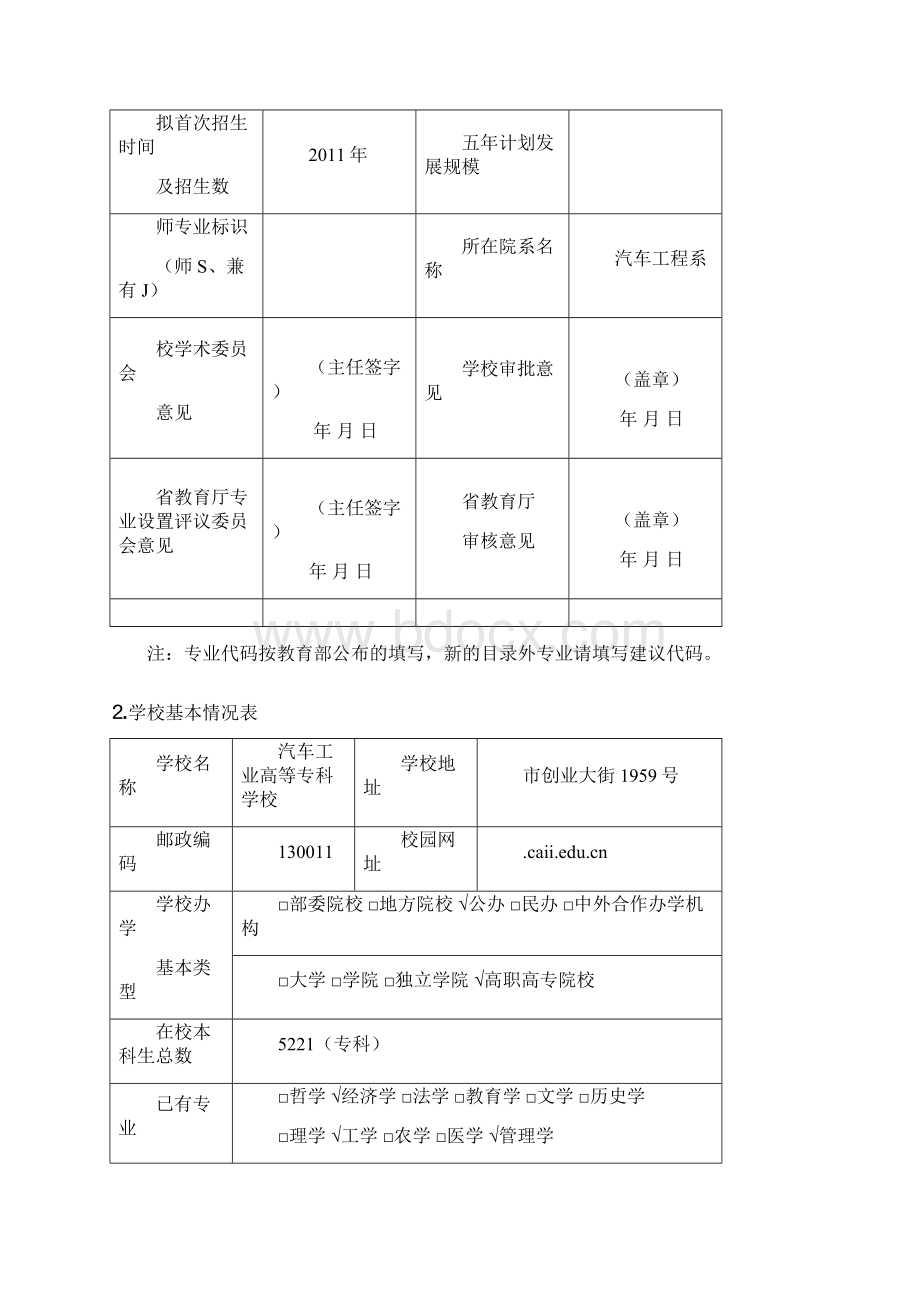 专业申报表汽车新能源技术Word文件下载.docx_第3页