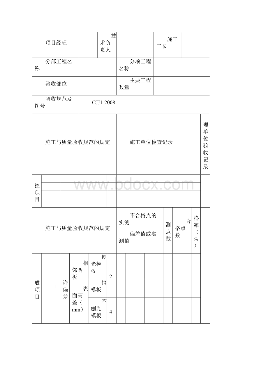 道路工程挡土墙检验批质量验收记录表汇总.docx_第3页