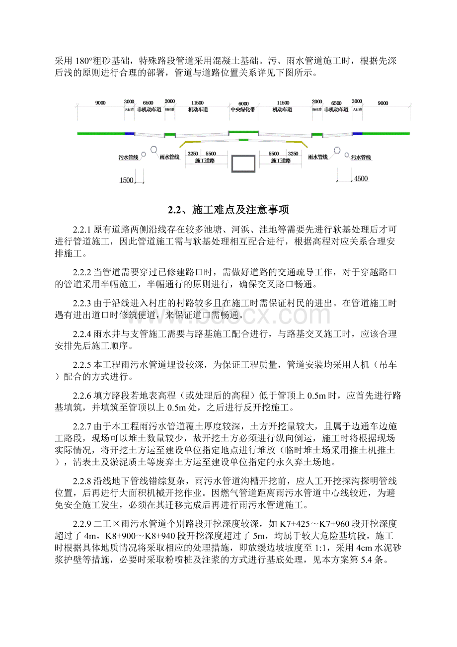 完整版市政道路雨污水管道工程施工方案Word文档格式.docx_第2页