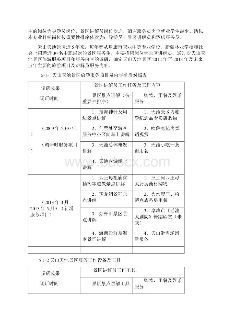 天山天池景区旅游服务课程调研报告教材.docx_第3页