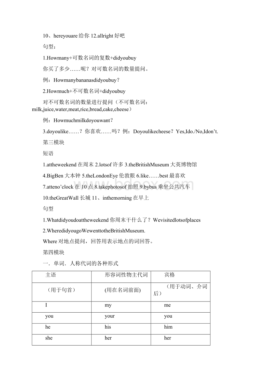 外研版五年级英语重点句型与短语复习.docx_第2页