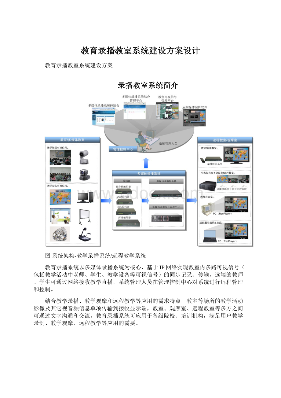 教育录播教室系统建设方案设计.docx_第1页