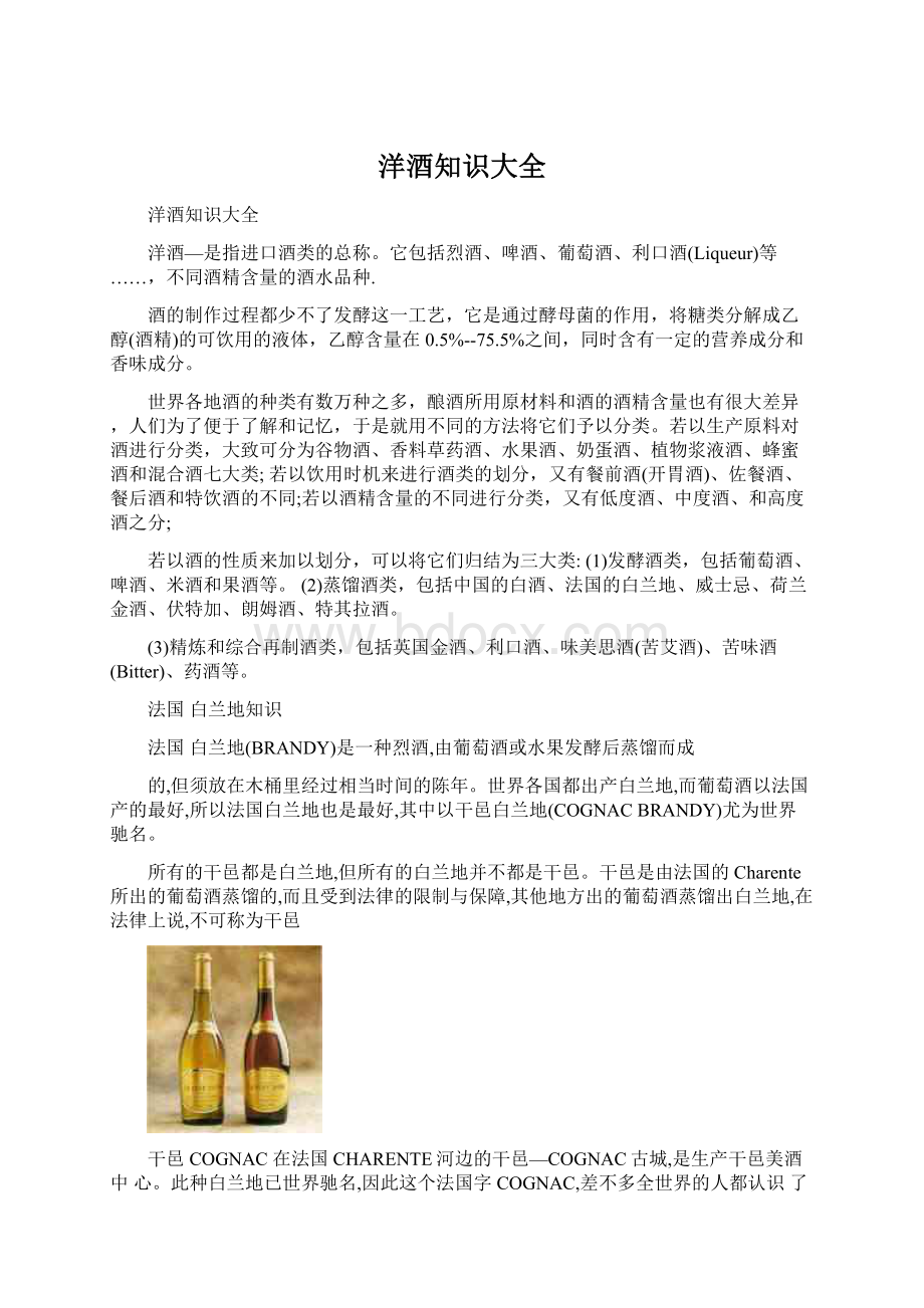 洋酒知识大全Word文件下载.docx_第1页