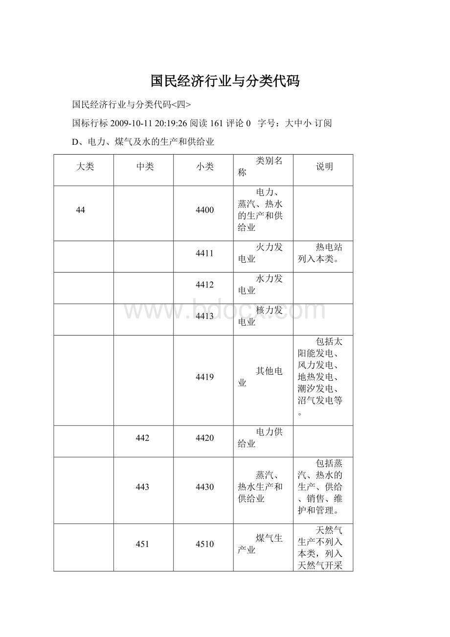 国民经济行业与分类代码.docx_第1页